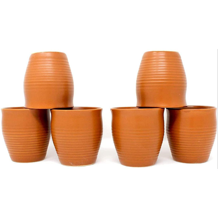 Warli Art Kulhad Chai Tea Cups Set Of 6